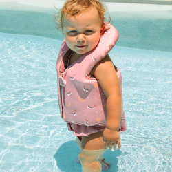 Gilet de Flottaison Baleine rose 1 à 2ans