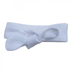 Bandeau nœud classique blanc gaze
