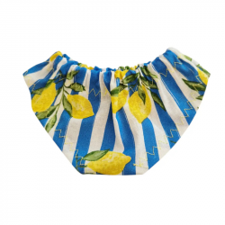 Petite culotte à rayures bleues et motifs citrons
