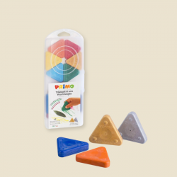 Crayons de cire triangulaires, 12 couleurs dont or et argent